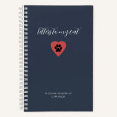 Letters to My Cat Memorial Journal Muted Navy (Recto)