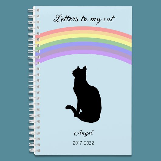 Letters to my Cat Memorial Journal Rainbow