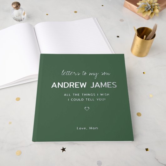 Letters To My Custom Grief Loss Sympathy Journal (Recto ouvert)