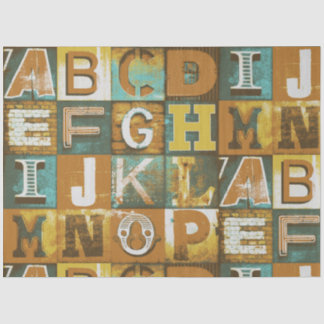 Letters Typografie Retro-deklappapier Tissuepapier