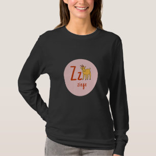 Letters van het Duitse alfabet Z Geit T-shirt