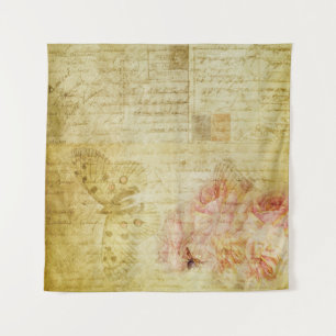 letters van het textuurplakboek wandkleed