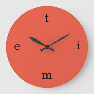 Letters van TIME Square Wandklok Grote Klok