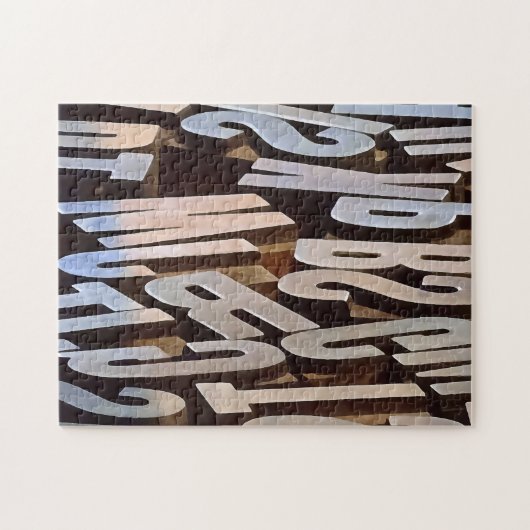 Letters voor Typesetting Legpuzzel (Horizontaal)