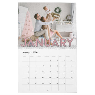 Lettertype Art Deco-lijn Foto van 2026 Kalender