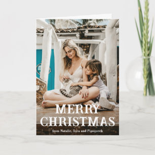 lettertype Eenvoudige foto Modern Christmas Feestdagen Kaart
