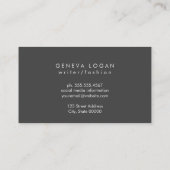  lettertype | Faux-leder | Hoge Mode Visitekaartje (Achterkant)