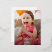 Lettertype FOLIE Bedankt Briefkaart (Voorkant / Achterkant)