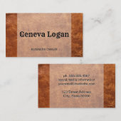  lettertype | Gesitteerd leder | Hoge Mode Visitekaartje (Voorkant / Achterkant)