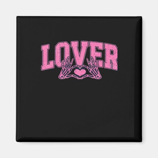 Lettertype met Skeleton Hands Classic Magneet (Voorkant)