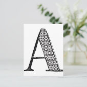 Lettertype mode, letter A Briefkaart (Staand voorkant)