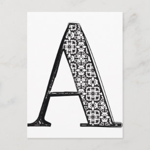 Lettertype mode, letter A Briefkaart