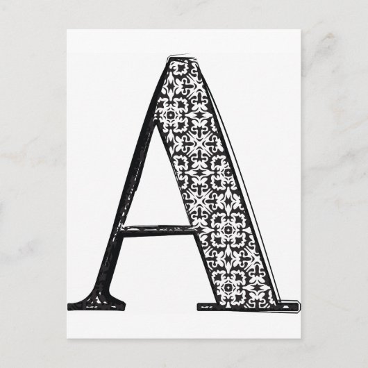 Lettertype mode, letter A Briefkaart (Voorkant)