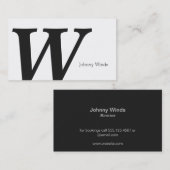 Lettertype Monogram (variatie 2) Visitekaartje (Voorkant / Achterkant)