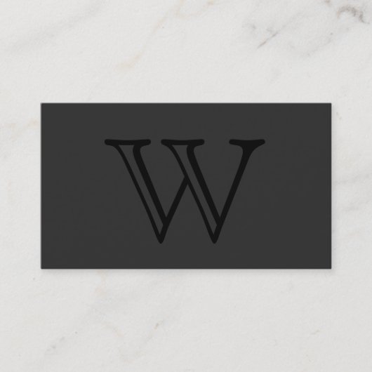 Lettertype Monogram Visitekaartje (Voorkant)