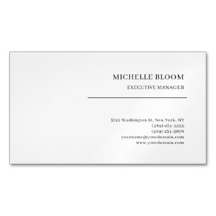 Lettertype schreef gewoon eenvoudig professioneel magnetisch visitekaartje