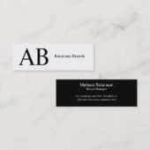Lettertype Serif Monogram Mini Visitekaartje (Voorkant / Achterkant)