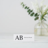 Lettertype Serif Monogram Mini Visitekaartje (Staand voorkant)