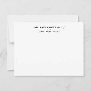 Lettertype voor familienaam Script Black Typografi Notitiekaartje