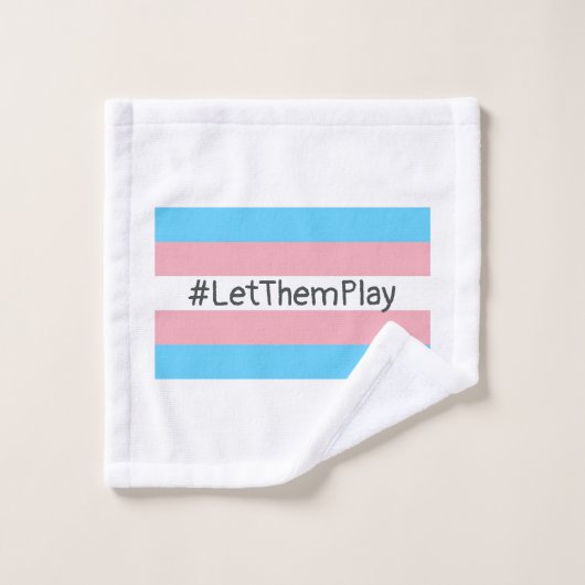 #Let'ThemPlay Drapeau Transgenre Athlètes (Gant de toilette)
