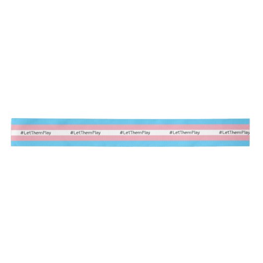 #LetThemPlay Transgender atleten Trans vlag Lint (Voorkant)