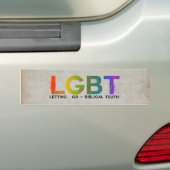 Letting Go of Biblical Truth (LGBT) Bumpersticker (Op auto)