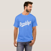 Lettrage blanc de T-shirt de Brooklyn (Devant entier)