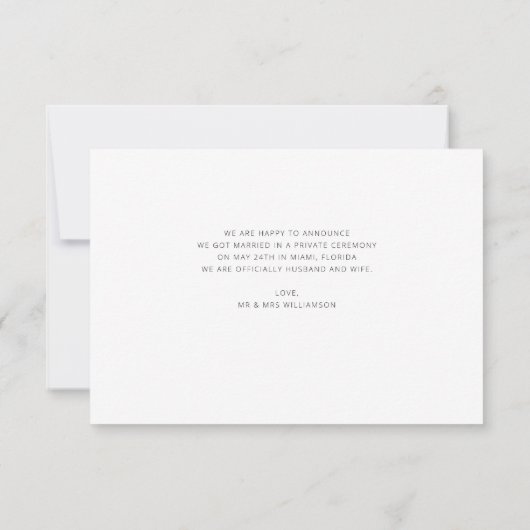 lettrage moderne faire-part mariage (Dos)