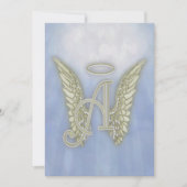 Lettre A Angel Monogramme Invitation (Devant)
