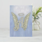 Lettre A Angel Monogramme Invitation (Debout devant)