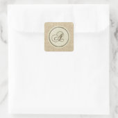 Lettre A burlap autocollants de conception rustiqu (Sac)