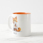 Lettre A Chat Alphabet Monogramme Café Mug (Devant gauche)