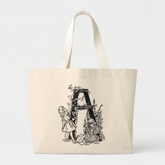 Lettre "A" dans le jardin - Sac (Devant)