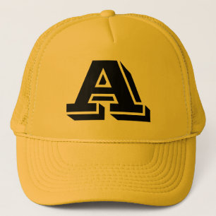Lettre A de casquette de monogramme