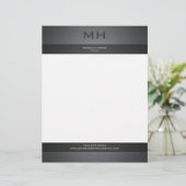 Lettre À En-tête Acier brossé deux teintes avec votre nom (Debout devant)