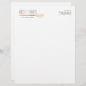 Lettre À En-tête Aquarelle Cuillère, Chef (Devant / Derrière)