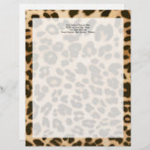 Lettre À En-tête Arrière - plan Empreinte de léopard (Devant / Derrière)