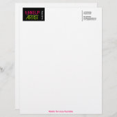 Lettre À En-tête Artiste maquillage audacieux (Devant / Derrière)