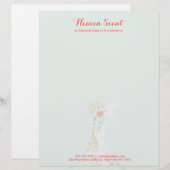 Lettre À En-tête Bouteille Floral Spray Maison Nettoyage (Devant / Derrière)