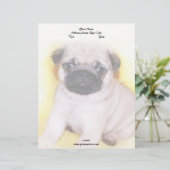 Lettre À En-tête Chiot de carlin (Debout devant)