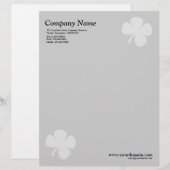 Lettre À En-tête Clover - gris clair (Devant / Derrière)