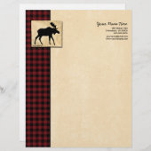 Lettre À En-tête Contrôle noir rouge d'orignaux (Devant / Derrière)