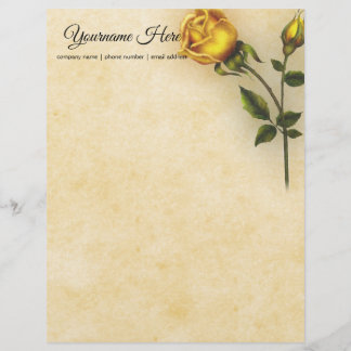 Lettre À En-tête Créez votre propre rose jaune