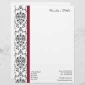 Lettre À En-tête Damask Regal (Devant / Derrière)