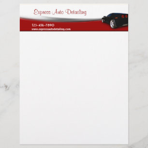 Lettre À En-tête Détail du lavage de voiture