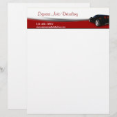 Lettre À En-tête Détail du lavage de voiture (Devant / Derrière)