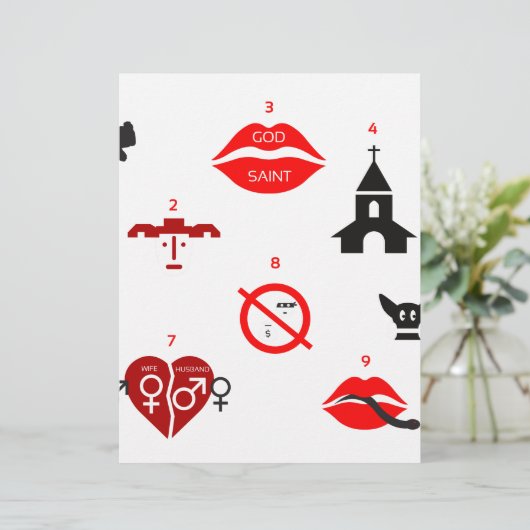 Lettre À En-tête dix commandements modernes (Debout devant)