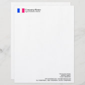 Lettre À En-tête Drapeaux - France (Devant / Derrière)