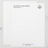 Lettre À En-tête Échelles de classique du CABINET JURIDIQUE | de (Devant / Derrière)