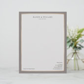 Lettre À En-tête Elégant Procureur professionnel Gold Frontière (Debout devant)